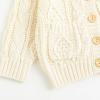 imageSimplee kids Baby Cardigan Cable Knit Toddler Cardigan Long Sleeve Fall Winter Open Front Knit SweatersCreamywhite