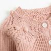imageSimplee kids Baby Cardigan Cable Knit Toddler Cardigan Long Sleeve Fall Winter Open Front Knit SweatersPink