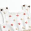imageSimplee kids Baby Girl Kint Romper Fall Sleeveless Pompoms Rompers Newborn Little Girl Overall Jumpsuit OutfitsBapricot