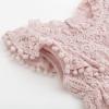 imageSimplee kids Baby Girl Kint Romper Fall Sleeveless Pompoms Rompers Newborn Little Girl Overall Jumpsuit OutfitsE Dusty Pink