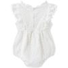 imageSimplee kids Baby Girl Kint Romper Fall Sleeveless Pompoms Rompers Newborn Little Girl Overall Jumpsuit OutfitsE White