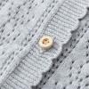 imageSimplee kids Baby Girl Thin Sweater Solid White Pink Cardigans for Toddler 03YearsDa Grey