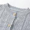 imageSimplee kids Baby Girl Thin Sweater Solid White Pink Cardigans for Toddler 03YearsDa Grey