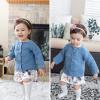 imageSimplee kids Baby Girls Fall Winter Cardigan Sweaters Coats Outfits for ToddlersAblue2