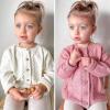 imageSimplee kids Baby Girls Fall Winter Cardigan Sweaters Coats Outfits for ToddlersC  Beige