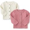 imageSimplee kids Baby Girls Fall Winter Cardigan Sweaters Coats Outfits for ToddlersC  Pink