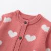 imageSimplee kids Baby Girls Fall Winter Cardigan Sweaters Coats Outfits for ToddlersDheart Pink