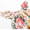 imageSimplee kids Baby Girls Summer Romper Onesie Infant Newborn Floral Ruffled Sleeveless BodysuitAred Floral