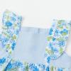 imageSimplee kids Baby Infant Girls Cotton Short Ruffle Sleeve Summer Romper Outfits 324 MonthsAblue Floral