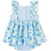 imageSimplee kids Baby Infant Girls Cotton Short Ruffle Sleeve Summer Romper Outfits 324 MonthsAblue Floral