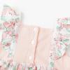 imageSimplee kids Baby Infant Girls Cotton Short Ruffle Sleeve Summer Romper Outfits 324 MonthsApink Floral