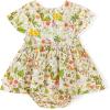 imageSimplee kids Baby Infant Girls Cotton Short Ruffle Sleeve Summer Romper Outfits 324 MonthsAyellow Green