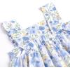 imageSimplee kids Baby Infant Girls Cotton Short Ruffle Sleeve Summer Romper Outfits 324 MonthsBpblue Floral