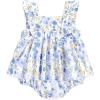 imageSimplee kids Baby Infant Girls Cotton Short Ruffle Sleeve Summer Romper Outfits 324 MonthsBpblue Floral