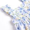 imageSimplee kids Baby Infant Girls Cotton Short Ruffle Sleeve Summer Romper Outfits 324 MonthsBpblue Floral