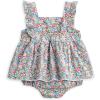 imageSimplee kids Baby Infant Girls Cotton Short Ruffle Sleeve Summer Romper Outfits 324 MonthsBpink Blue