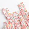 imageSimplee kids Baby Infant Girls Cotton Short Ruffle Sleeve Summer Romper Outfits 324 MonthsBppink Floral