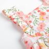 imageSimplee kids Baby Infant Girls Cotton Short Ruffle Sleeve Summer Romper Outfits 324 MonthsBppink Floral