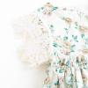 imageSimplee kids Baby Infant Girls Cotton Short Ruffle Sleeve Summer Romper Outfits 324 MonthsEagreen Floral