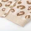 imageSimplee kids Baby Sweater Animal Leopard Printed Baby Cardigan for Autumn FallApink Brown Leopard