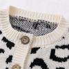 imageSimplee kids Baby Sweater Animal Leopard Printed Baby Cardigan for Autumn FallApricot
