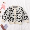 imageSimplee kids Baby Sweater Animal Leopard Printed Baby Cardigan for Autumn FallApricot
