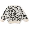 imageSimplee kids Baby Sweater Animal Leopard Printed Baby Cardigan for Autumn FallApricot