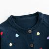 imageSimplee kids Baby Sweater Animal Leopard Printed Baby Cardigan for Autumn FallDdark Blue