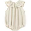 imageSimplee kids Newborn Boys Girls Ruffle Romper Summer Outfit Jumpsuit Linen Embroidery Bodysuits WhiteAaagray Apricot