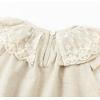 imageSimplee kids Newborn Boys Girls Ruffle Romper Summer Outfit Jumpsuit Linen Embroidery Bodysuits WhiteAaagray Apricot