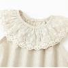 imageSimplee kids Newborn Boys Girls Ruffle Romper Summer Outfit Jumpsuit Linen Embroidery Bodysuits WhiteAaagray Apricot