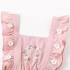 imageSimplee kids Newborn Boys Girls Ruffle Romper Summer Outfit Jumpsuit Linen Embroidery Bodysuits WhiteAaapink