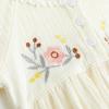 imageSimplee kids Newborn Boys Girls Ruffle Romper Summer Outfit Jumpsuit Linen Embroidery Bodysuits WhiteAapricot
