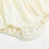 imageSimplee kids Newborn Boys Girls Ruffle Romper Summer Outfit Jumpsuit Linen Embroidery Bodysuits WhiteAapricot