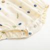imageSimplee kids Newborn Boys Girls Ruffle Romper Summer Outfit Jumpsuit Linen Embroidery Bodysuits WhiteDbeige