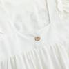 imageSimplee kids Newborn Boys Girls Ruffle Romper Summer Outfit Jumpsuit Linen Embroidery Bodysuits WhiteWhite