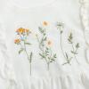 imageSimplee kids Newborn Boys Girls Ruffle Romper Summer Outfit Jumpsuit Linen Embroidery Bodysuits WhiteWhite