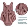 imageSimplee kids Newborn Infant Baby Boy Girl Summer Romper Jumpsuit Sleeveless Backless Overalls Outfits for Spring FallBgrey Pink