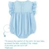 imageSimplee kids Newborn Infant Rompers Baby Girls Summer Ruffle Sleeveless Embroidery Bodysuit OutfitsAbblue