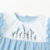 imageSimplee kids Newborn Infant Rompers Baby Girls Summer Ruffle Sleeveless Embroidery Bodysuit OutfitsAbblue