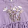 imageSimplee kids Newborn Infant Rompers Baby Girls Summer Ruffle Sleeveless Embroidery Bodysuit OutfitsBbpurple
