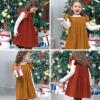 imageSimplee kids Toddler Girl Casual Dress for Spring Girls Skrit with PocketAofallbrick Red