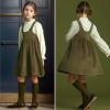 imageSimplee kids Toddler Girl Casual Dress for Spring Girls Skrit with PocketArmy Green