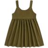 imageSimplee kids Toddler Girl Casual Dress for Spring Girls Skrit with PocketArmy Green