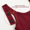imageSimplee kids Toddler Girl Casual Dress for Spring Girls Skrit with PocketBurgundy