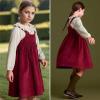 imageSimplee kids Toddler Girl Casual Dress for Spring Girls Skrit with PocketBurgundy