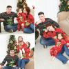 imageSimplee kids Ugly Christmas Sweater Family Matching Outfits for Holiday Party Knitted PulloverJred Dinosaur Jumpsuit
