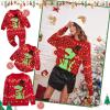 imageSimplee kids Ugly Christmas Sweater Family Matching Outfits for Holiday Party Knitted PulloverJred Dinosaur Jumpsuit