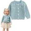 imageSimplee kids Baby Cardigan Cable Knit Toddler Cardigan Long Sleeve Fall Winter Open Front Knit SweatersBlue