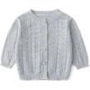 imageSimplee kids Baby Girl Thin Sweater Solid White Pink Cardigans for Toddler 03YearsDa Grey